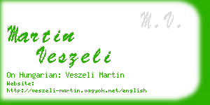 martin veszeli business card